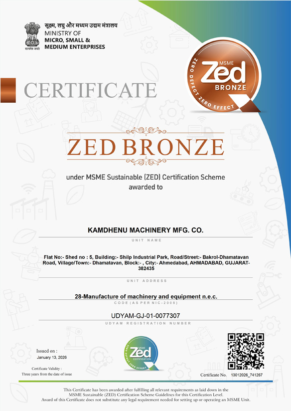 KAMDHENU MACHINERY MFG. CO.